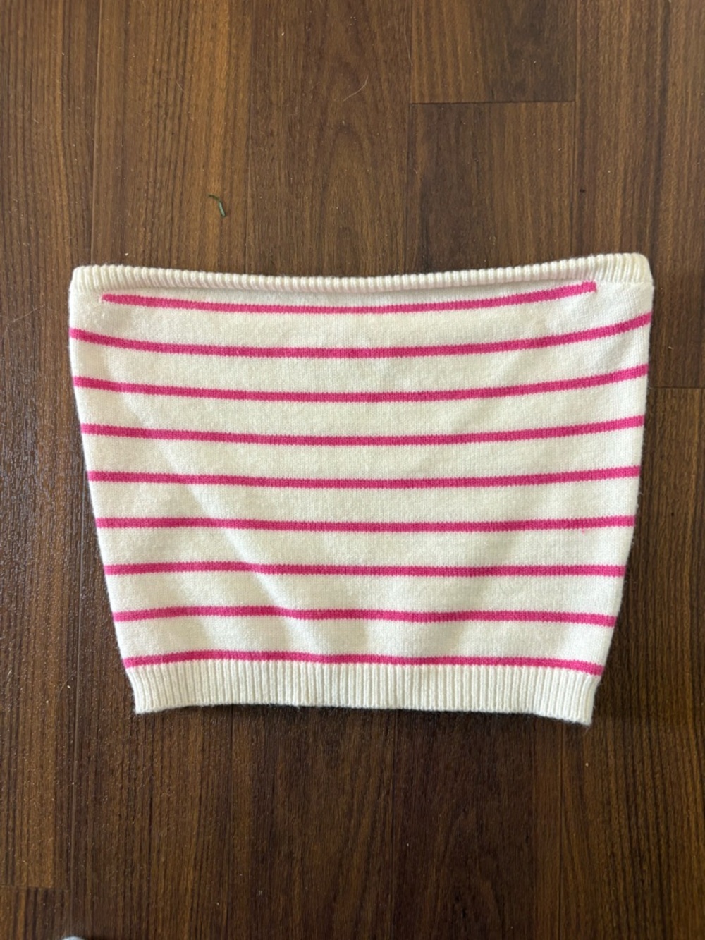 Boutique Pink Striped Strapless Tube Top